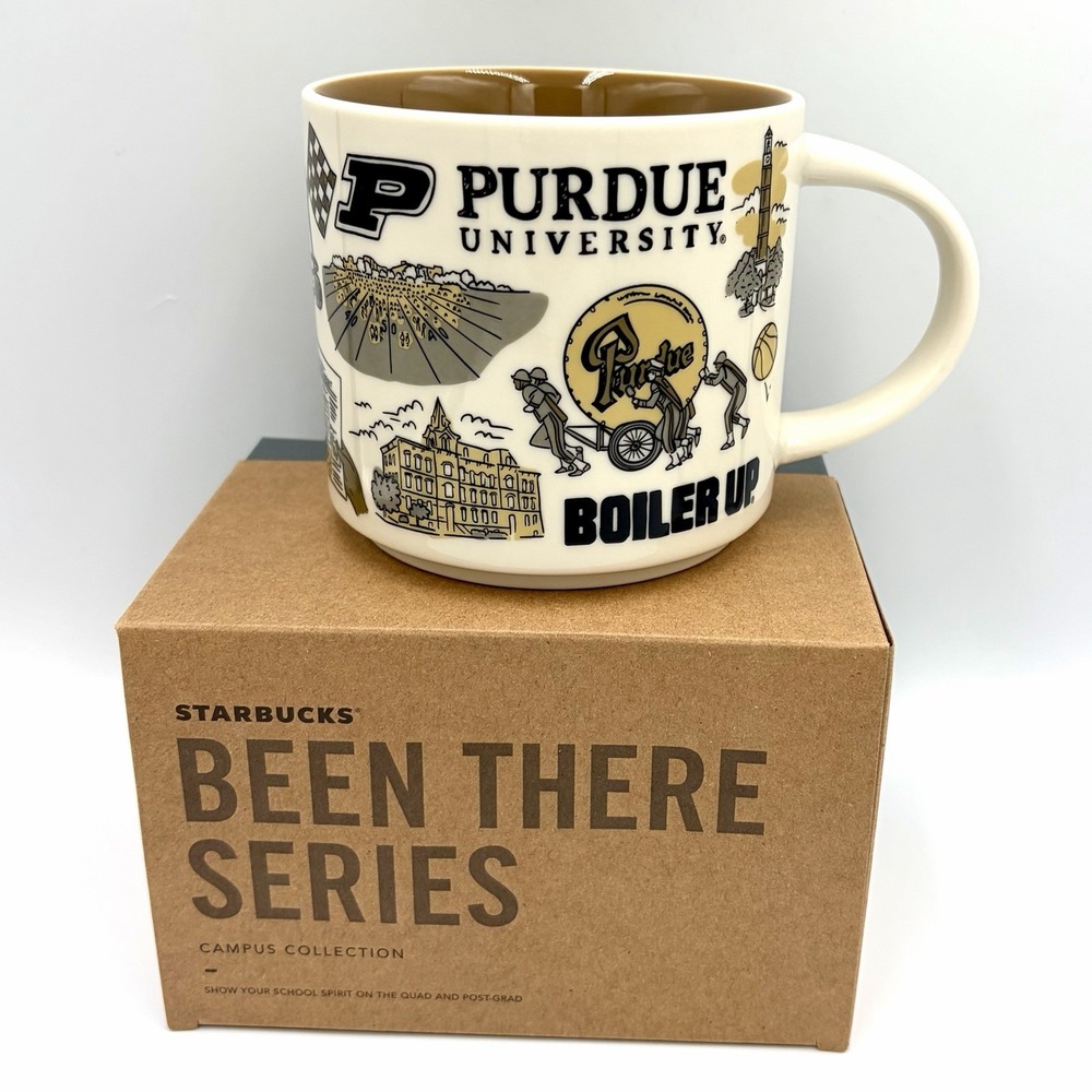Purdue University Starbucks Been There Coffee Mug Boilermakers NEW Big Ten NCAA
